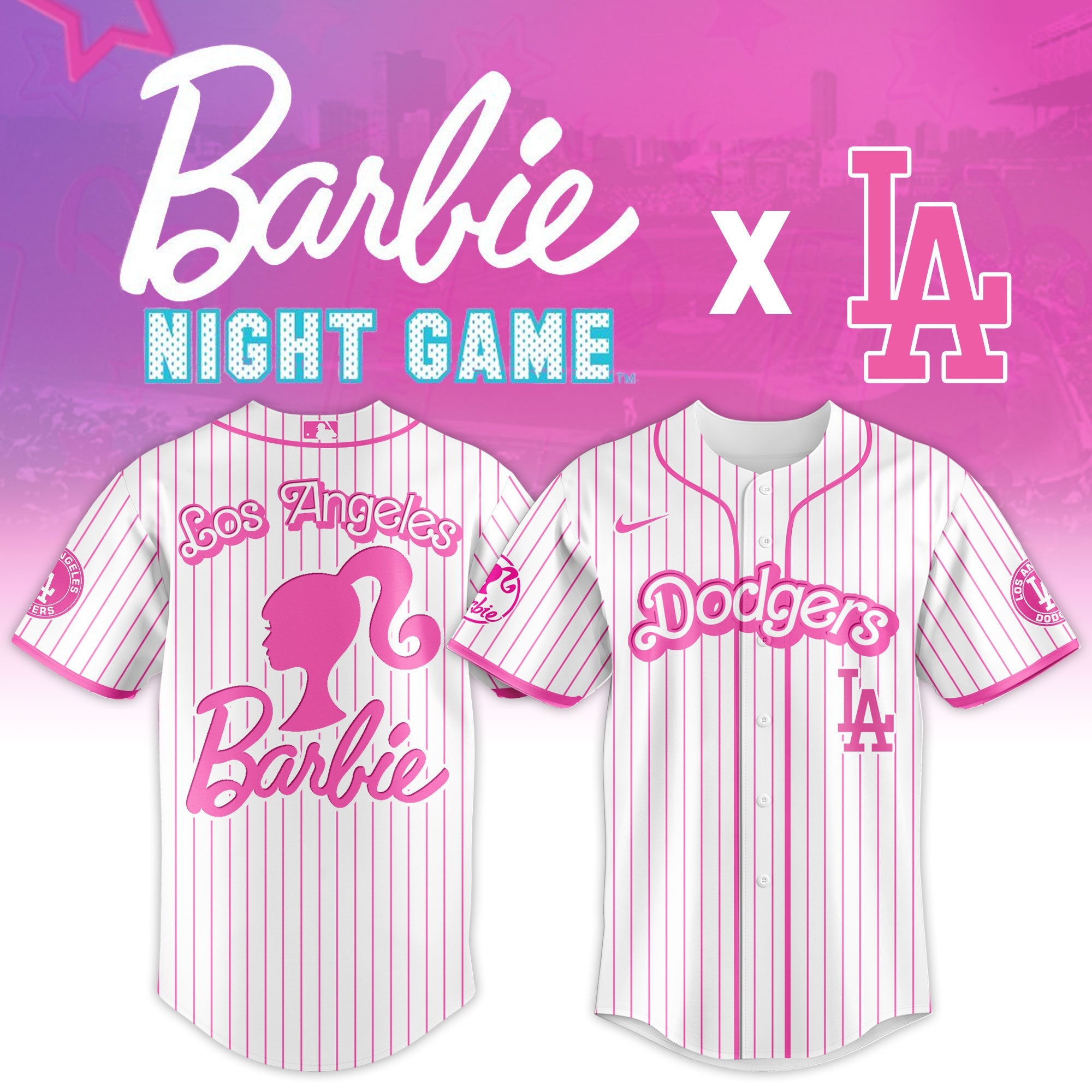 2026 Barbie Los Angeles Dodgers Baseball Jersey Gifts For Baseball Lovers