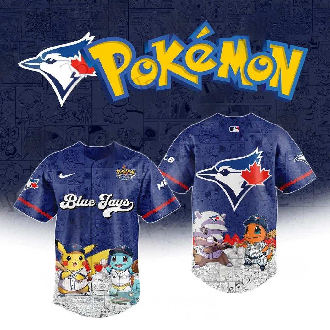 2026 Toronto Blue Jays Pokemon Go Special Edition Baseball Jersey Gift Ideas For Baseball Players