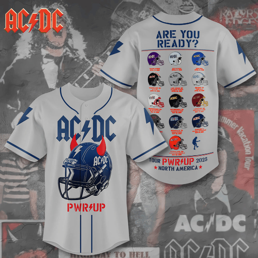 AC DC Pwr Up Tour 2026 Baseball Jersey Gift Ideas For Music Lovers