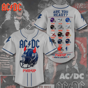 AC DC Pwr Up Tour 2026 Baseball Jersey Gift Ideas For Music Lovers