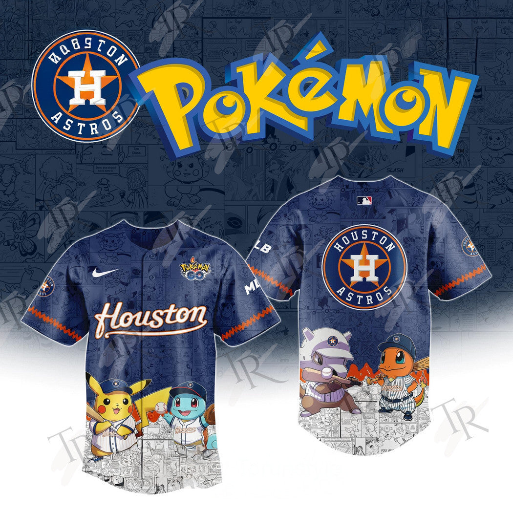 2026 Houston Astros Pokemon Go Special Edition Baseball Jersey Unique Baseball Gifts