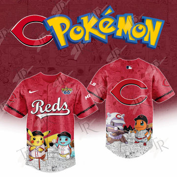 2026 Cincinnati Reds Pokemon Go Special Edition Baseball Jersey Gift For Baseball Lover