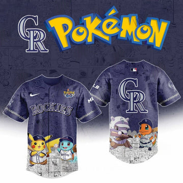 2026 Colorado Rockies Pokemon Go Special Edition Baseball Jersey Gift Ideas For Baseball Players