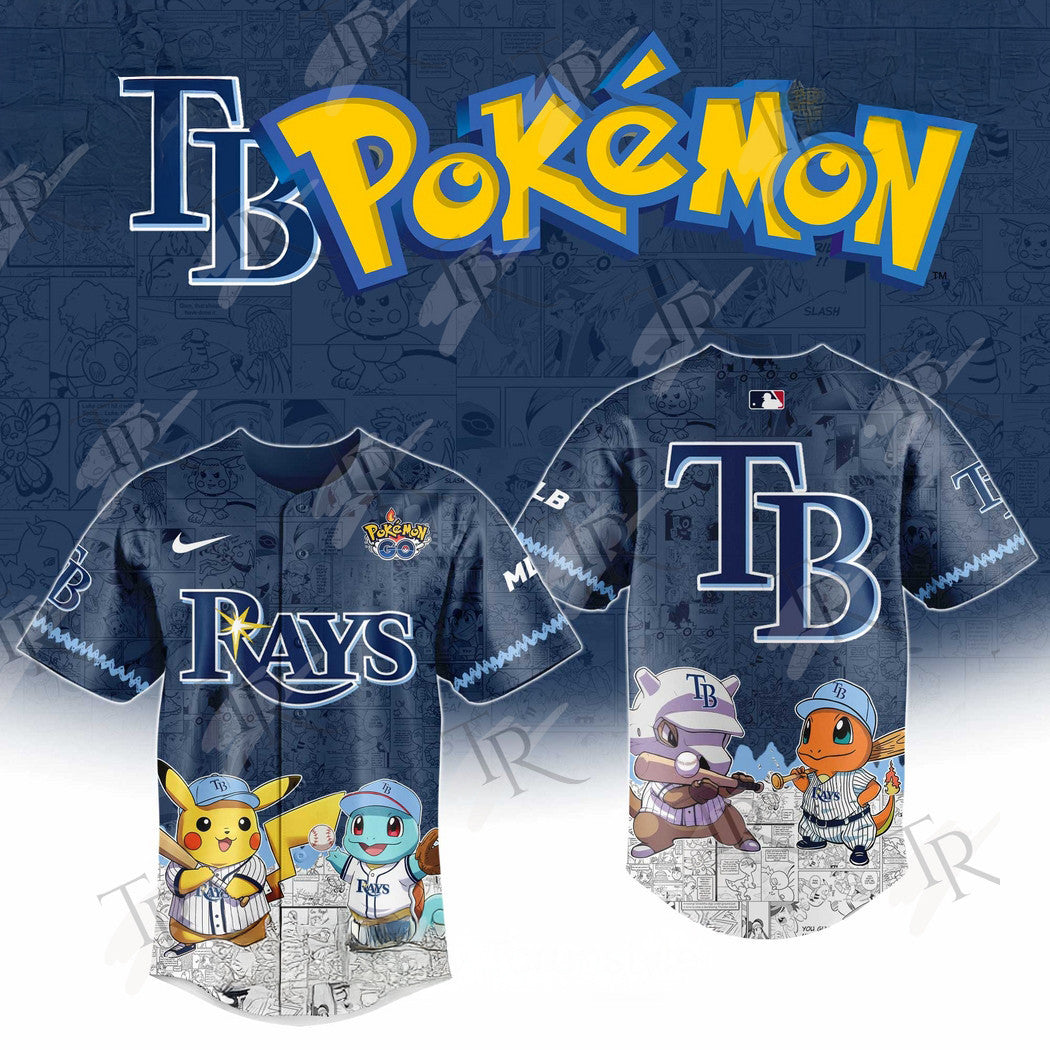2026 Tampa Bay Rays Pokemon Go Special Edition Baseball Jersey Gift For Baseball Lover