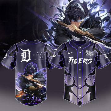 2026 Detroit Tigers x Solo Leveling Baseball Jersey Gifts For Baseball Lovers