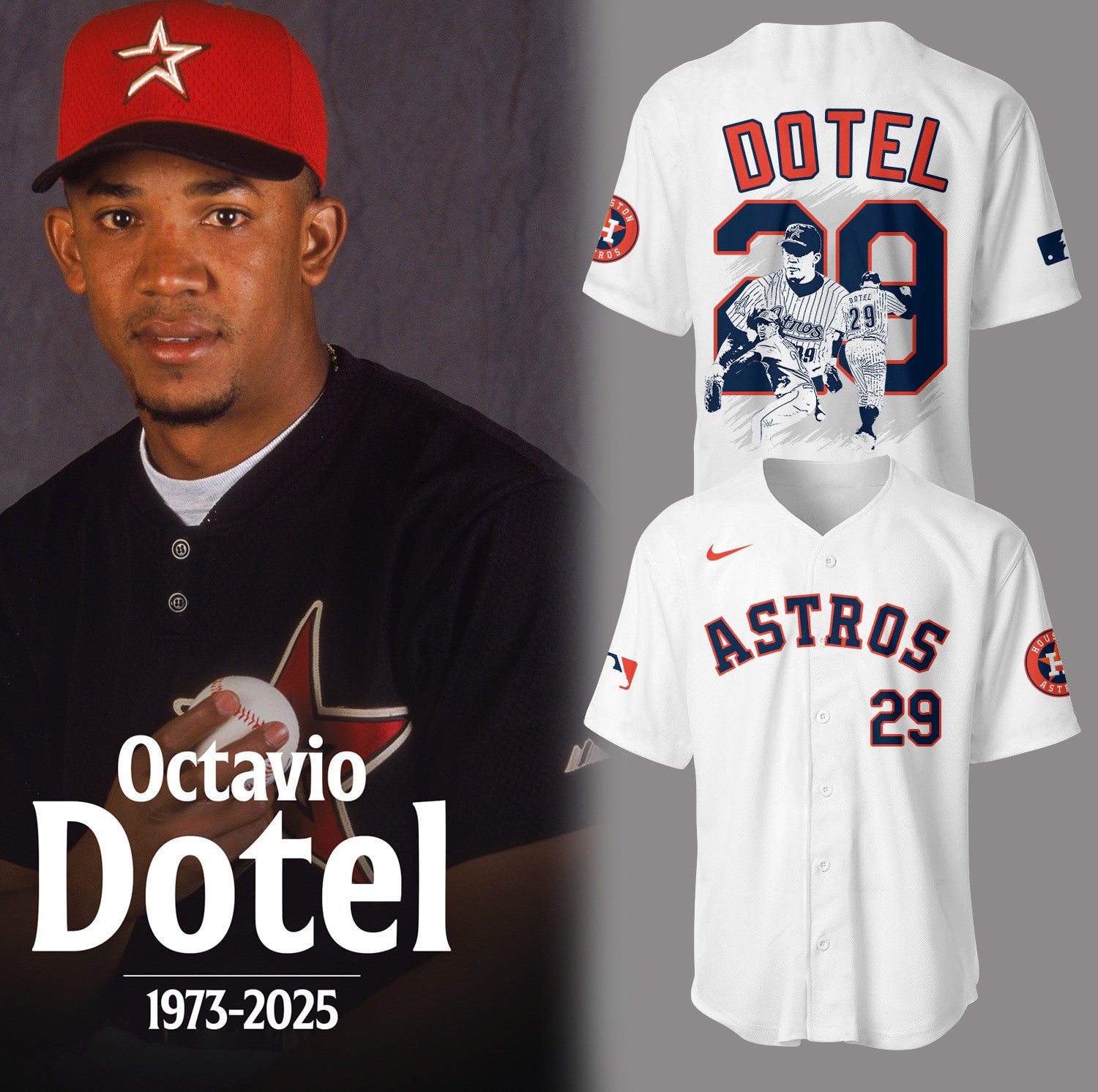 Astros Baseball 2026 RIP Octavio Dotel Jersey Cool Baseball Gifts