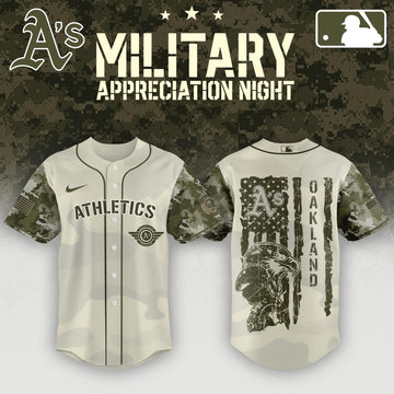 Athletics x 2026 Armed Forces Day Night Jersey Unique Gifts For Baseball Fans