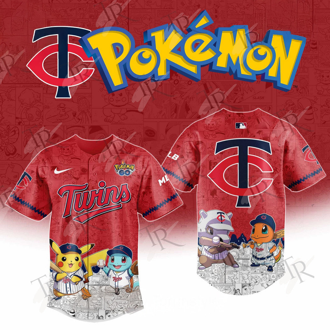 2026 Minnesota Twins Pokemon Go Special Edition Baseball Jersey Gifts For Baseball Players