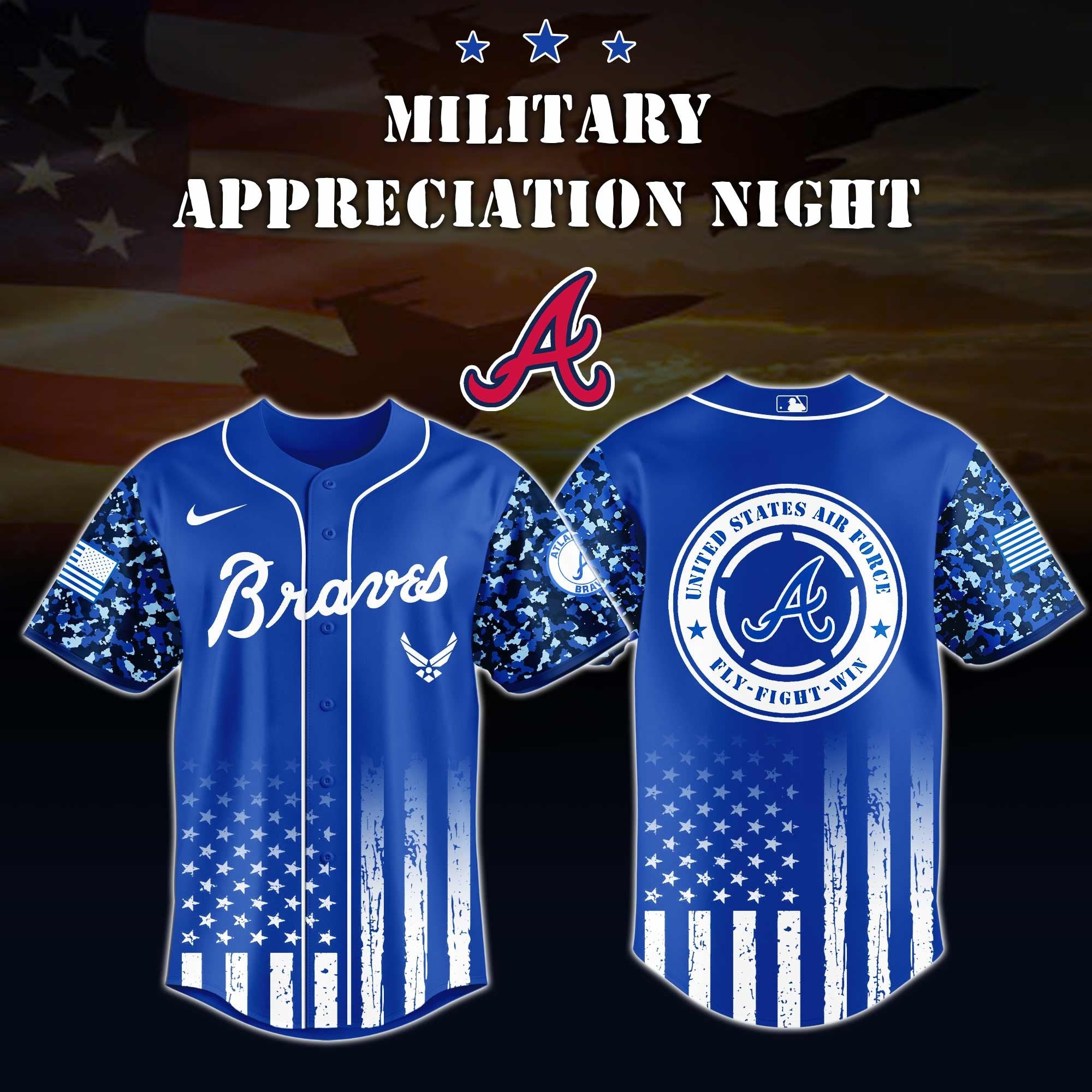 Atlanta Braves x Air Force Military Appreciation Night Jersey Editions Atlanta Braves Merch