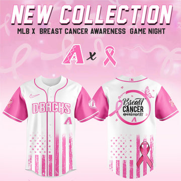 Arizona Diamondbacks x Breast Cancer Awareness Game Night Jersey Gifts For Baseball Lovers