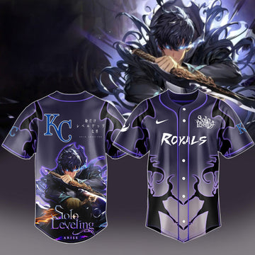 2026 Kansas City Royals x Solo Leveling Baseball Jersey Gifts For Baseball Fans