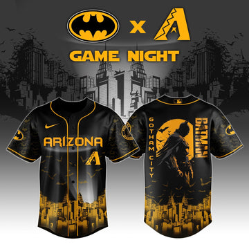 Arizona Diamondbacks x DC Batman Game Night Jersey Merch Baseball Fan Father's Day Gifts