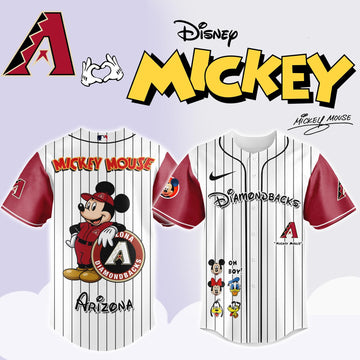 Arizona Diamondbacks x Disney Mickey Jersey Merch Gifts For Diamondbacks Fans