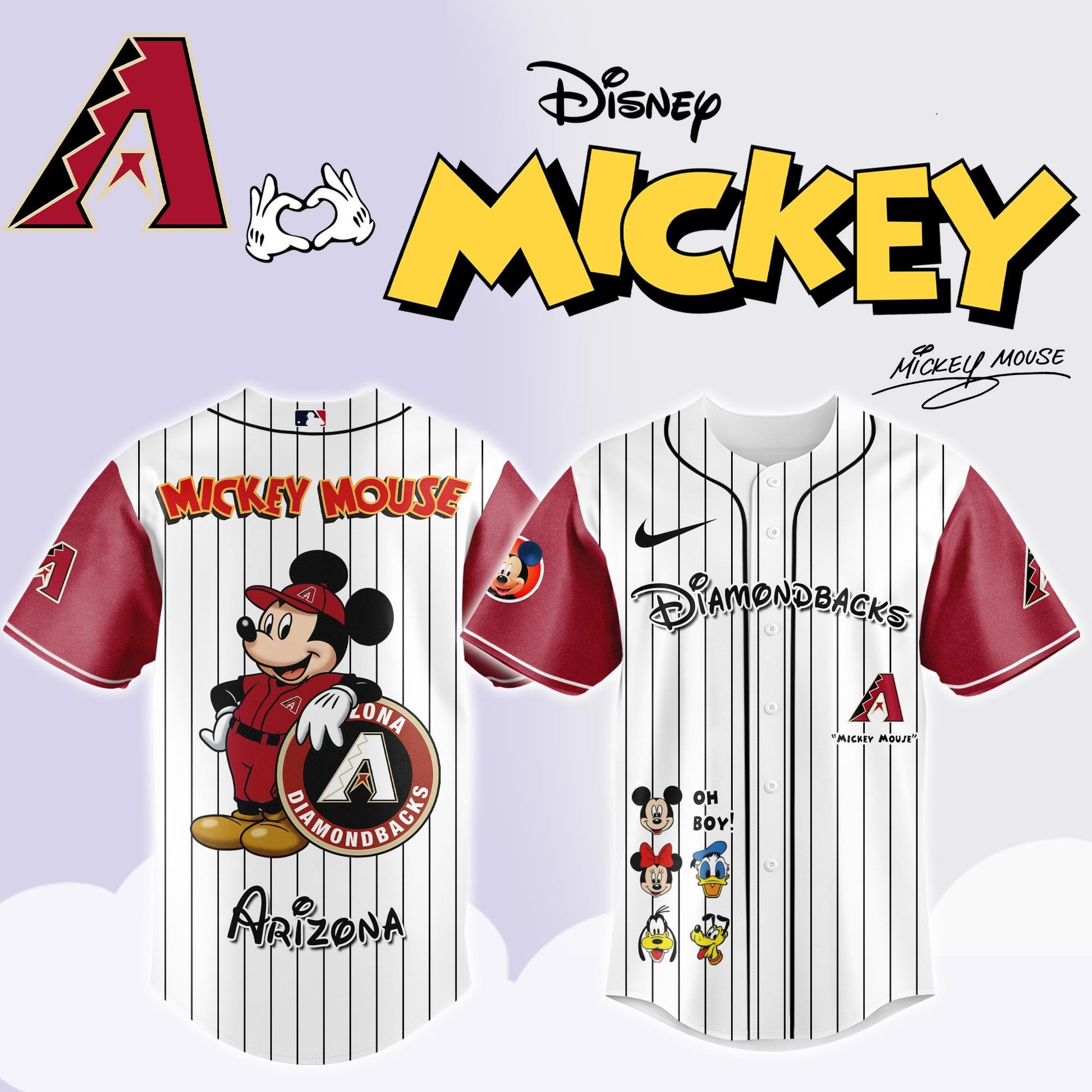 Arizona Diamondbacks x Mickey Mouse Game Night Special Edition Jersey Shirt Gifts For Basketball Fan