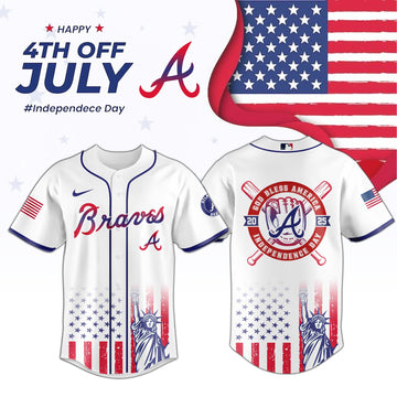 Atlanta Braves Special Independence Day Edition Jersey Cool Baseball Gifts