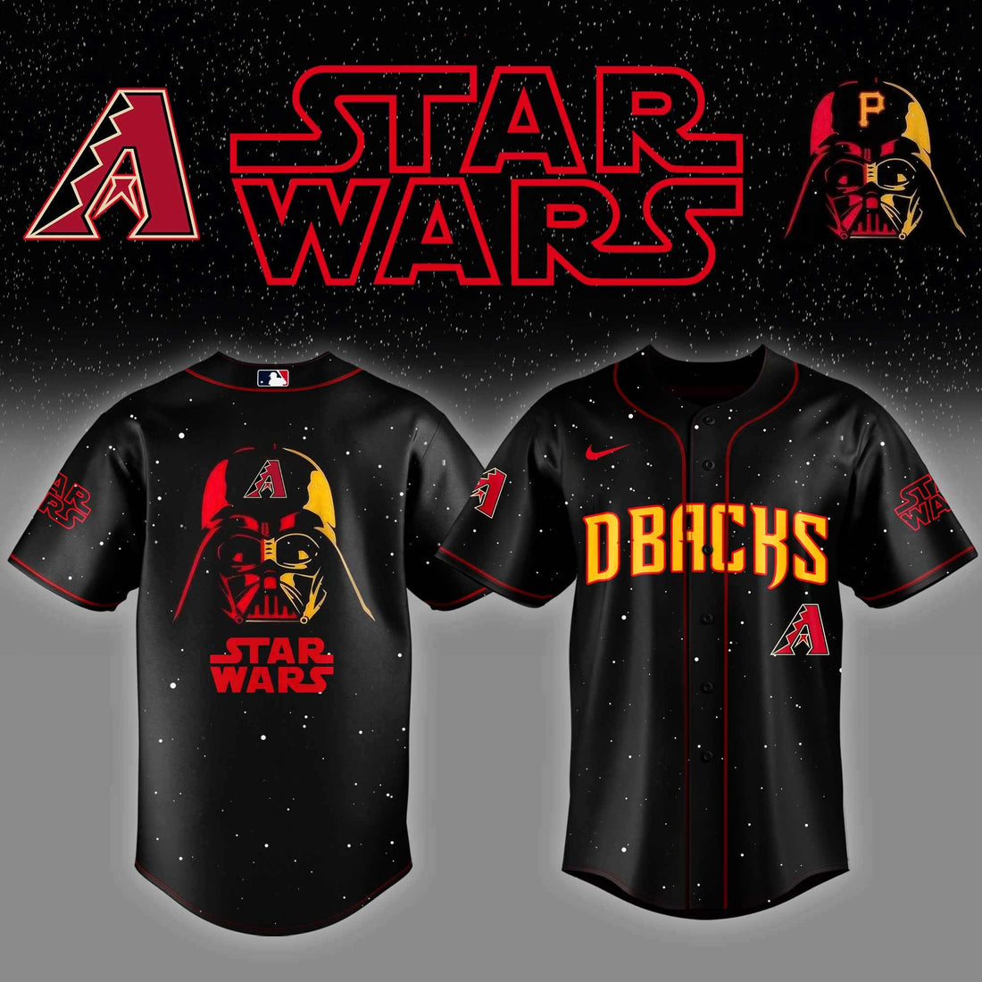Arizona Diamondbacks x Star Wars Baby Yoda Game Night Baseball Jersey Gifts For Hockey Fan