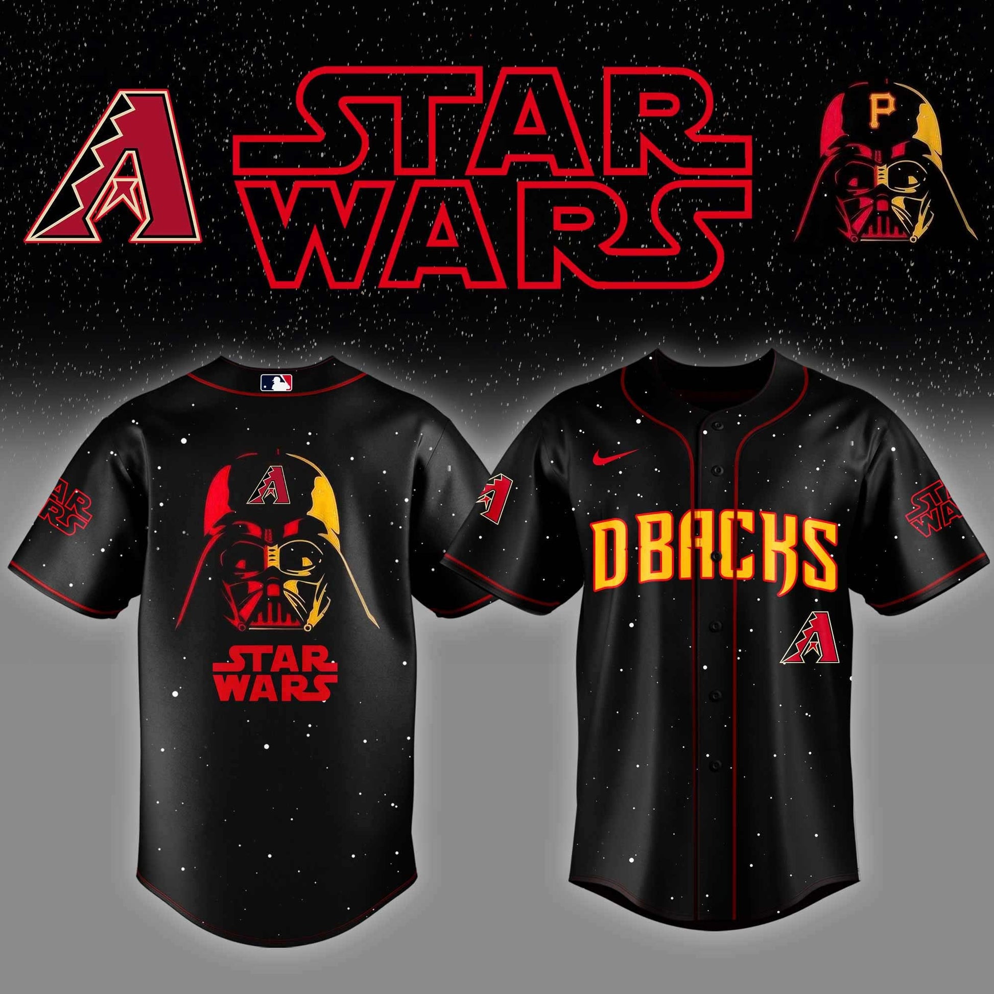 Arizona Diamondbacks x Star Wars Baby Yoda Game Night Baseball Jersey Gifts For Hockey Fan