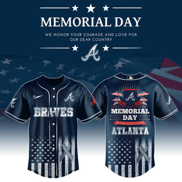 Atlanta Braves Special Memorial Day Jersey Gift for Baseball Lovers