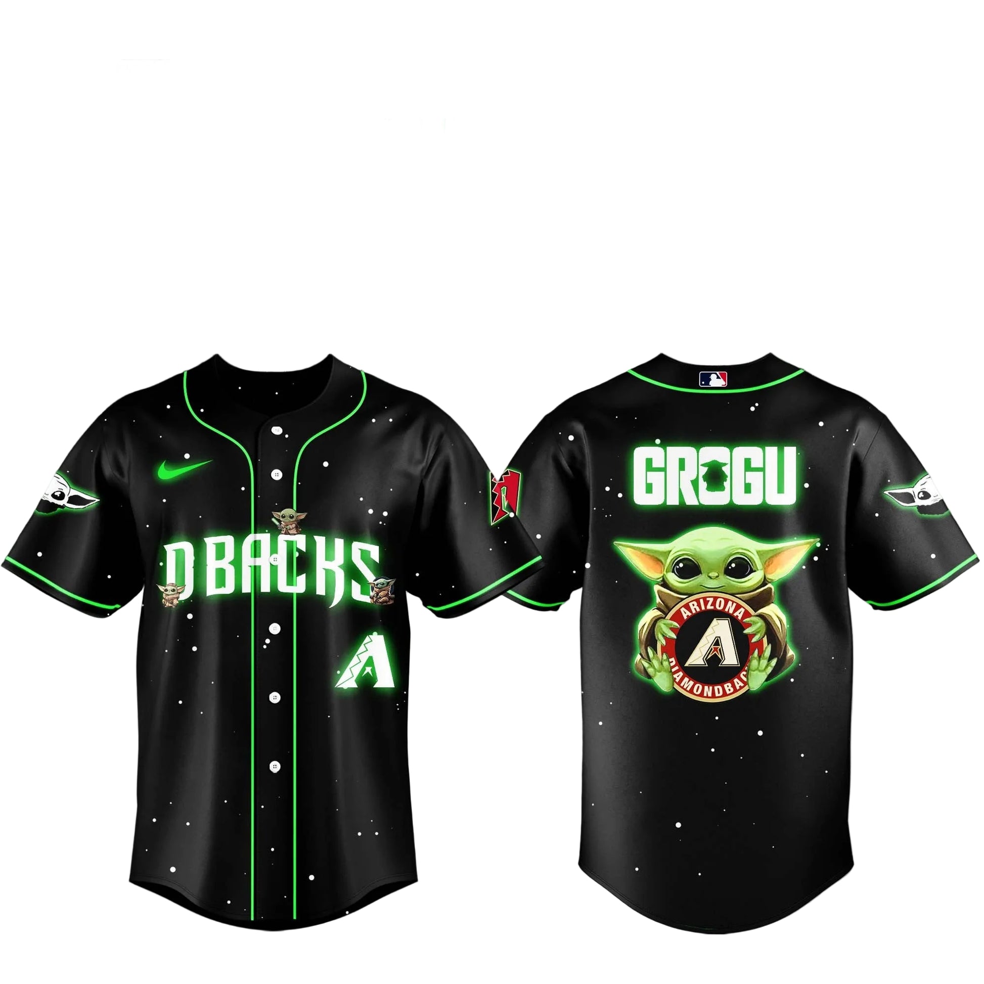 Arizona Diamondbacks x Star Wars Baby Yoda Game Night Baseball Jersey NHL Gifts For Fans