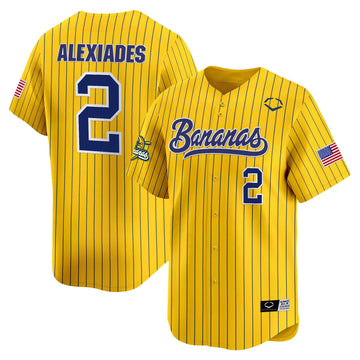 Alexiades Bananas Jersey Baseball Bananas Ball Yellow Jersey Merch Gifts For Baseball Lover