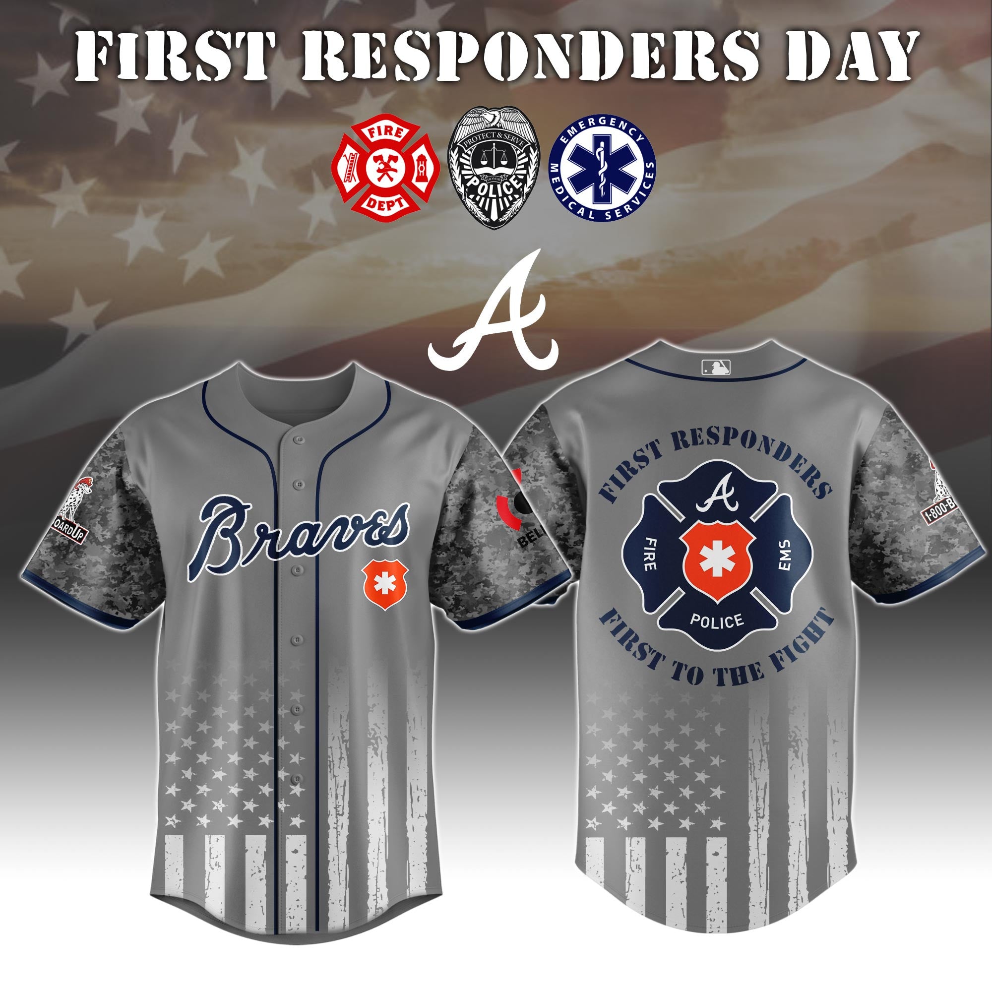 Atlanta Braves x First Responders Jersey 2026 Gift For Baseball Fans