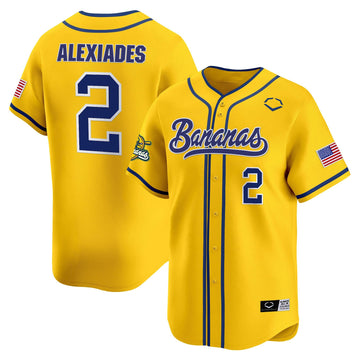 Alexiades Bananas Jersey Baseball Bananas Ball Yellow Jersey Merch Apparel Gifts For Fans