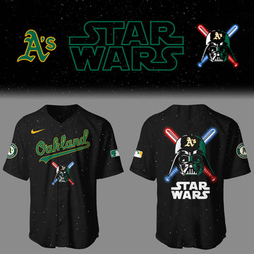 Athletics Baseball Athletics x Star Wars 2026 Black Jersey Gifts For Baseball Fans