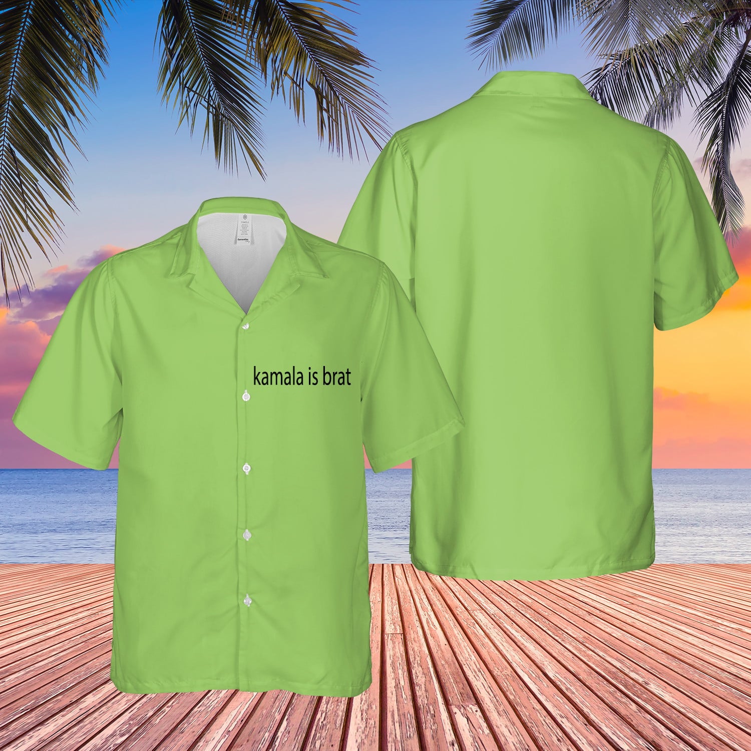 Kamala Is Brat Hawaiian Shirt Kamala Harris And Coconuts Shirt Gifts For Harris Supporters