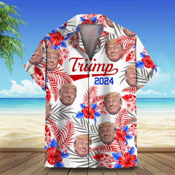 Trump 2024 Hawaiian Shirt Trump Campaign Summer Shirt Gift For Republican Supporters