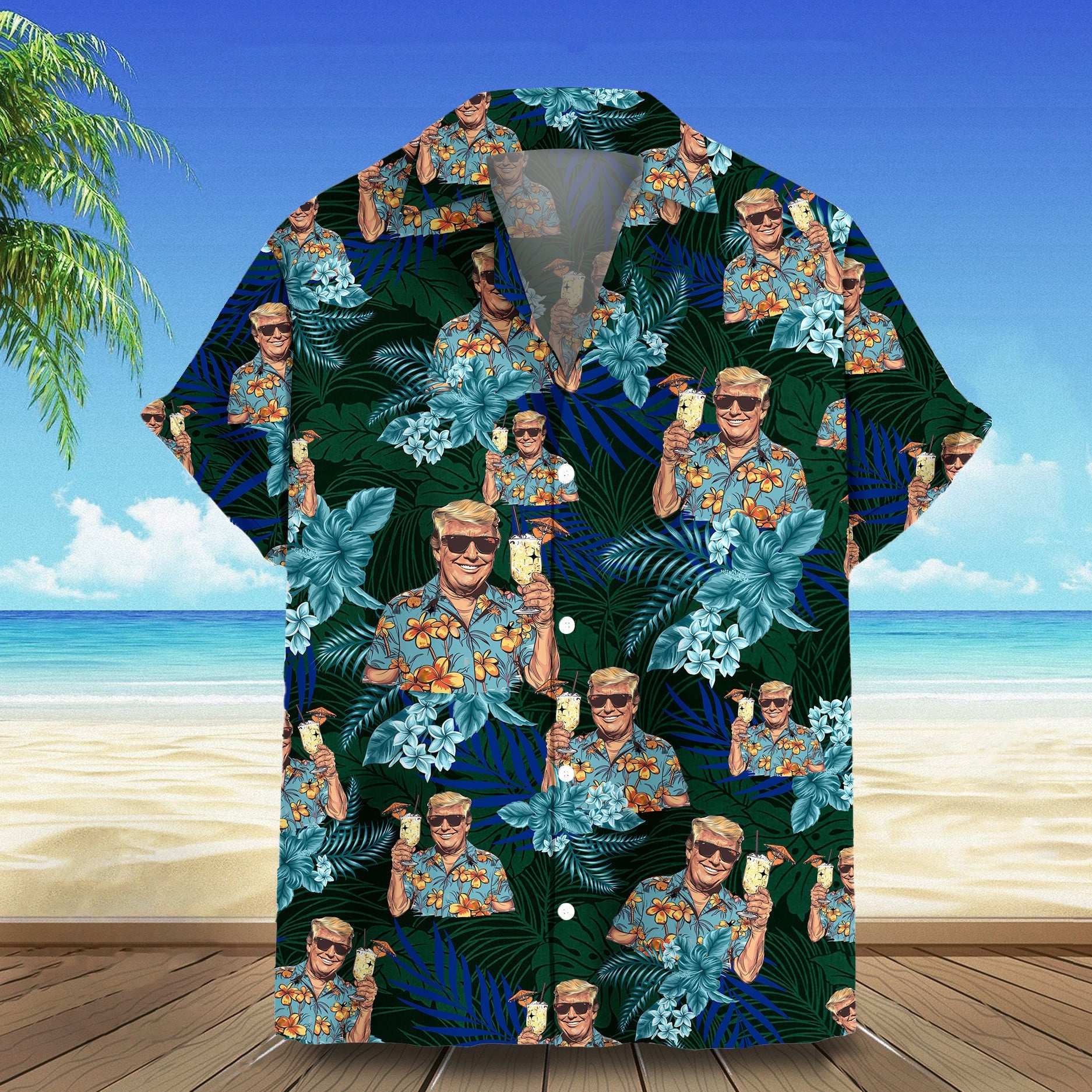Trump 2024 Hawaiian Shirt MAGA Donald Trump Shirt Summer Gift For Republicans