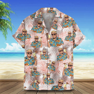 Donald Trump Hawaiian Shirt Pro Trump Aloha Button Up Shirt Gifts For Summer MAGA Supporters
