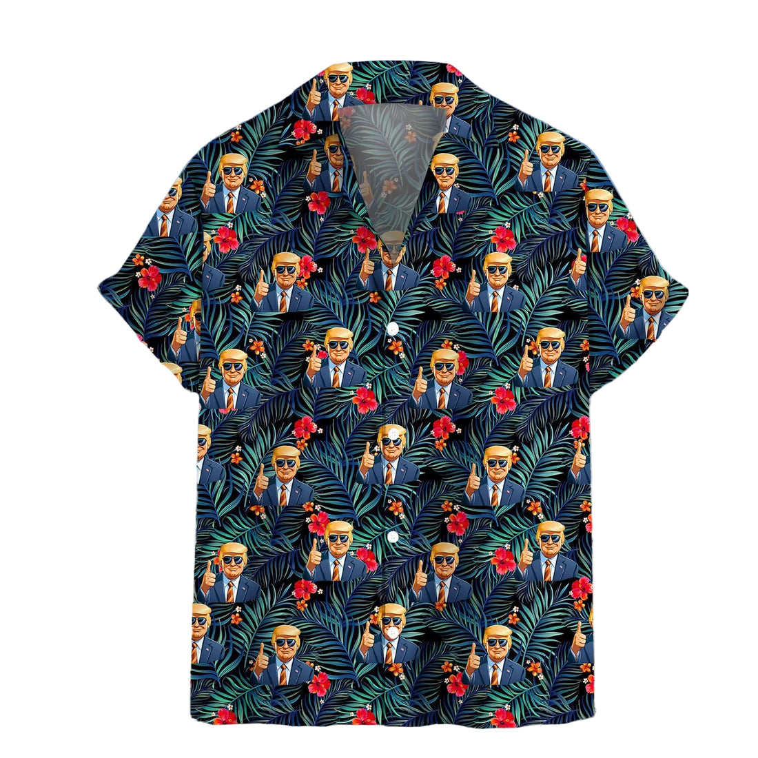 Donald Trump 2024 Hawaiian Shirt Mens Tropical Button Down Shirts Gifts For Trump Supporters