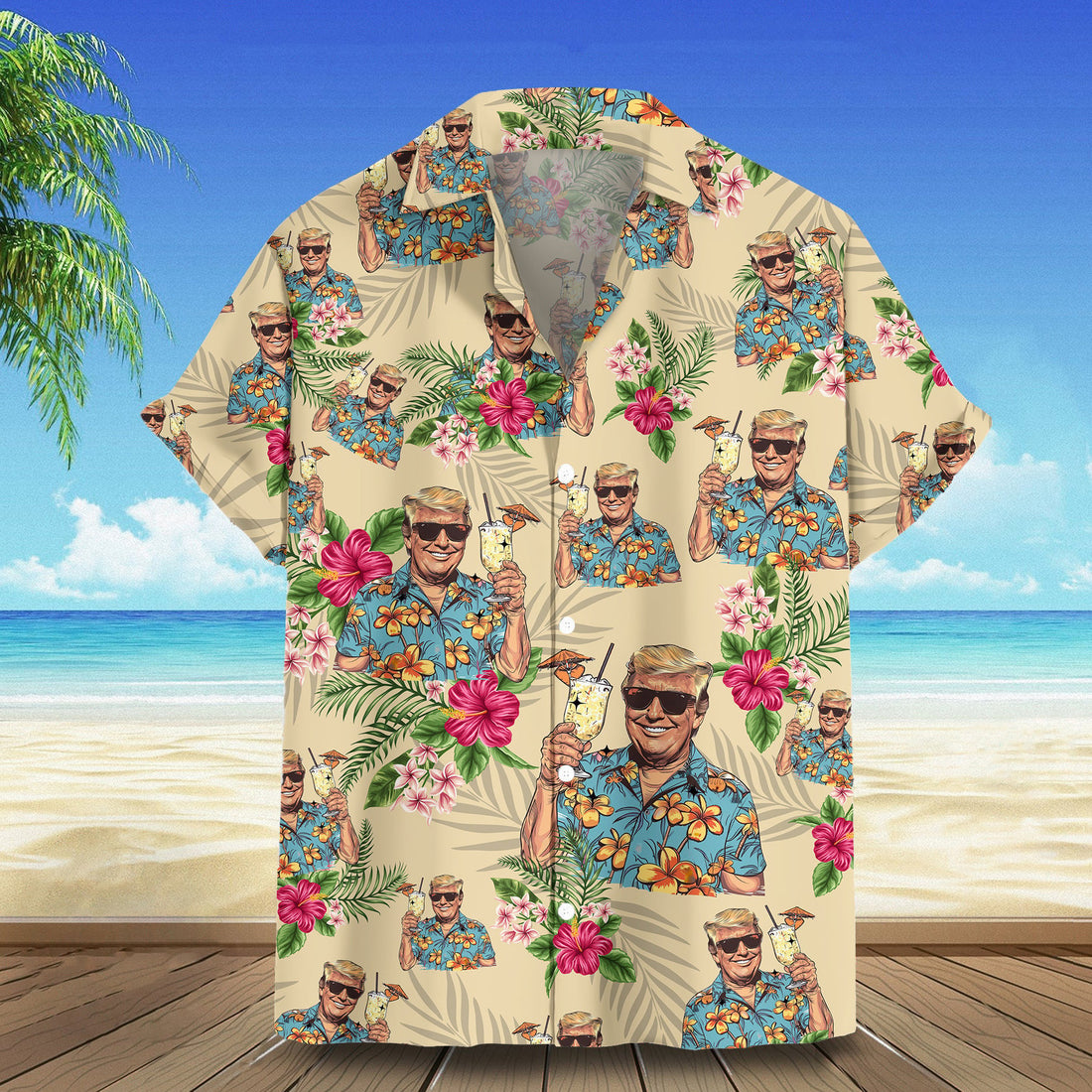 Donald Trump 2024 Hawaiian Shirt Presidential Election 2024 Trump Shirt Summer Gift Ideas