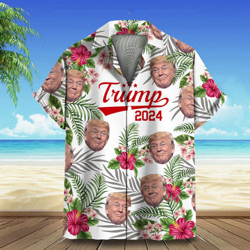 Trump For President Hawaiian Shirt Donald Trump Campaign Mens Tropical Shirt Gift For Husband