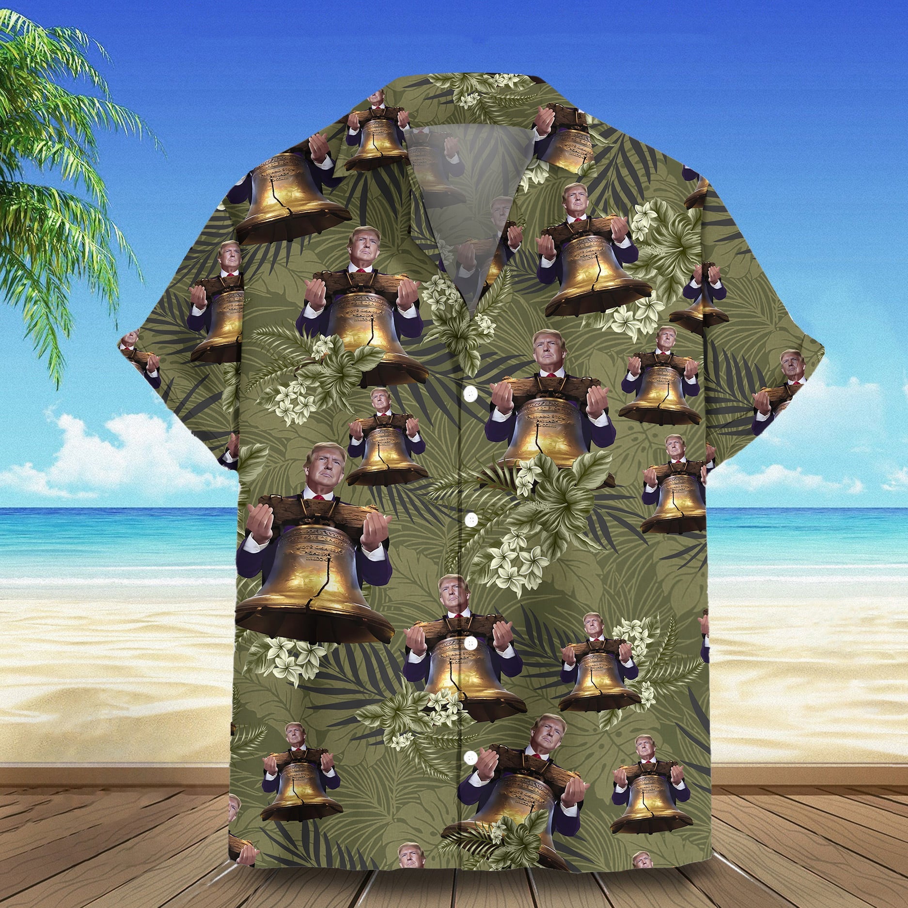 Trump Hawaiian Shirt Donald Trump For President Aloha Button Up Shirt Gift For Men
