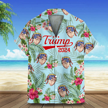 Trump 2024 Hawaiian Shirt Donald Trump Campaign Aloha Shirt Summer Gift Ideas