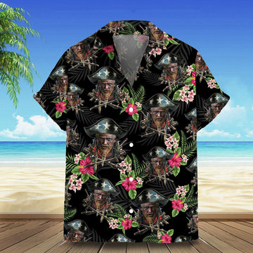 Pirate Trump Hawaiian Shirt Donald Trump 2024 Button Up Shirt Summer Gift For Brother