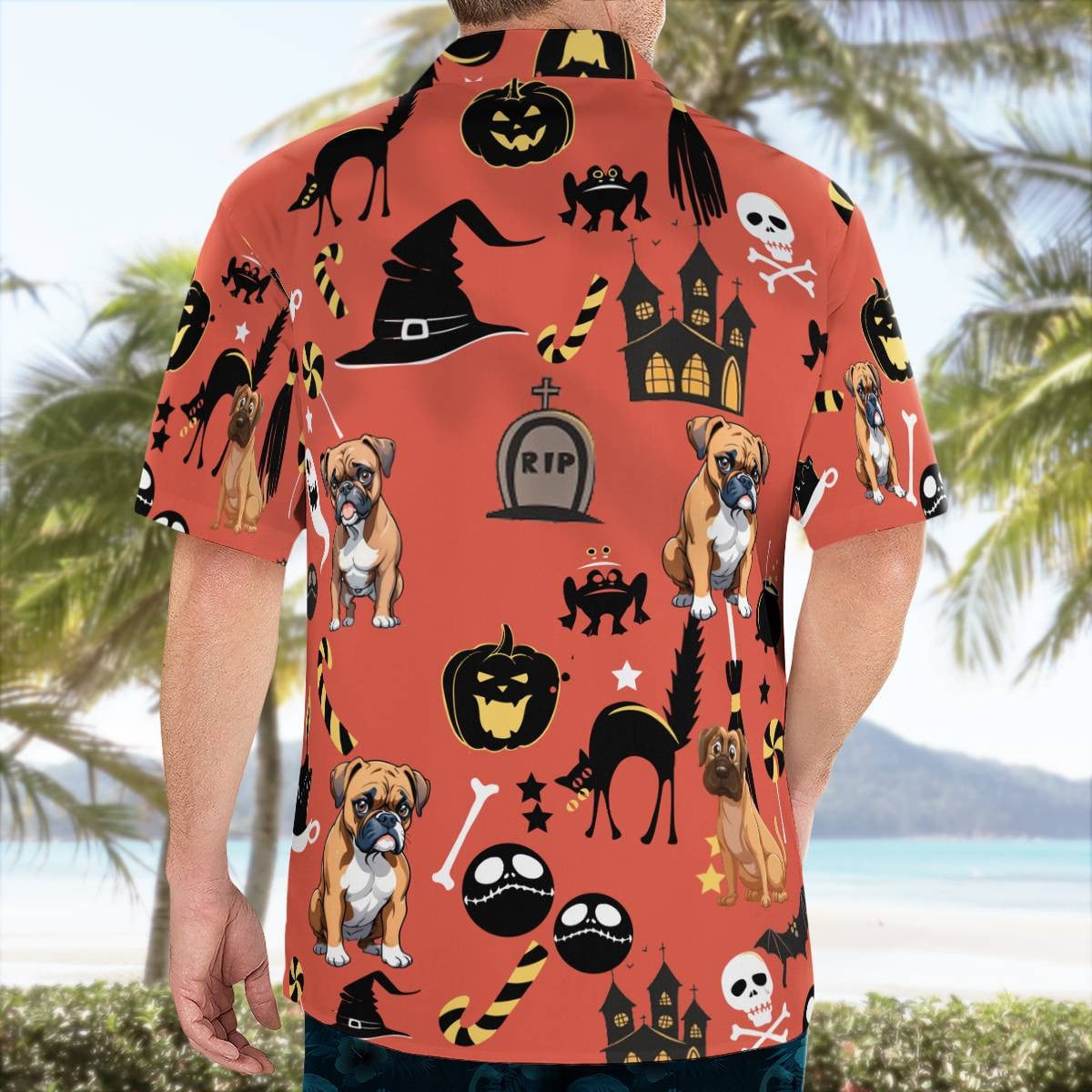 Boxer Halloween Hawaiian Shirt Best Halloween Gifts Ideas For Him Her