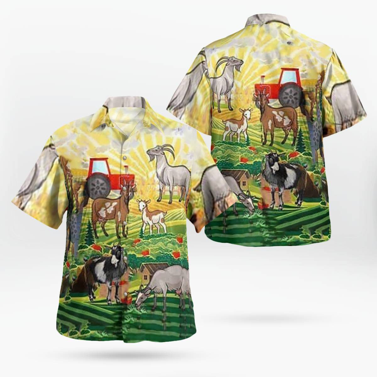 Goat Hawaiian Shirt Unisex Streetwear Unique Gifts For Boyfriend Girlfriend
