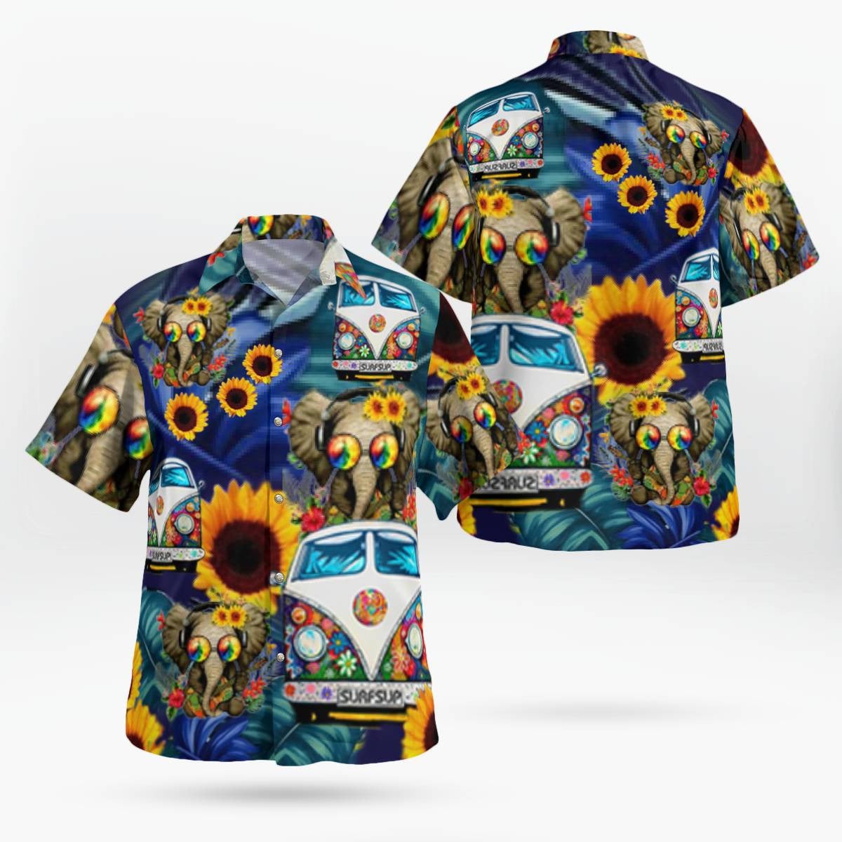 Elephant Hawaiian Shirt Unisex Streetwear Unique Birthday Gifts For Dad