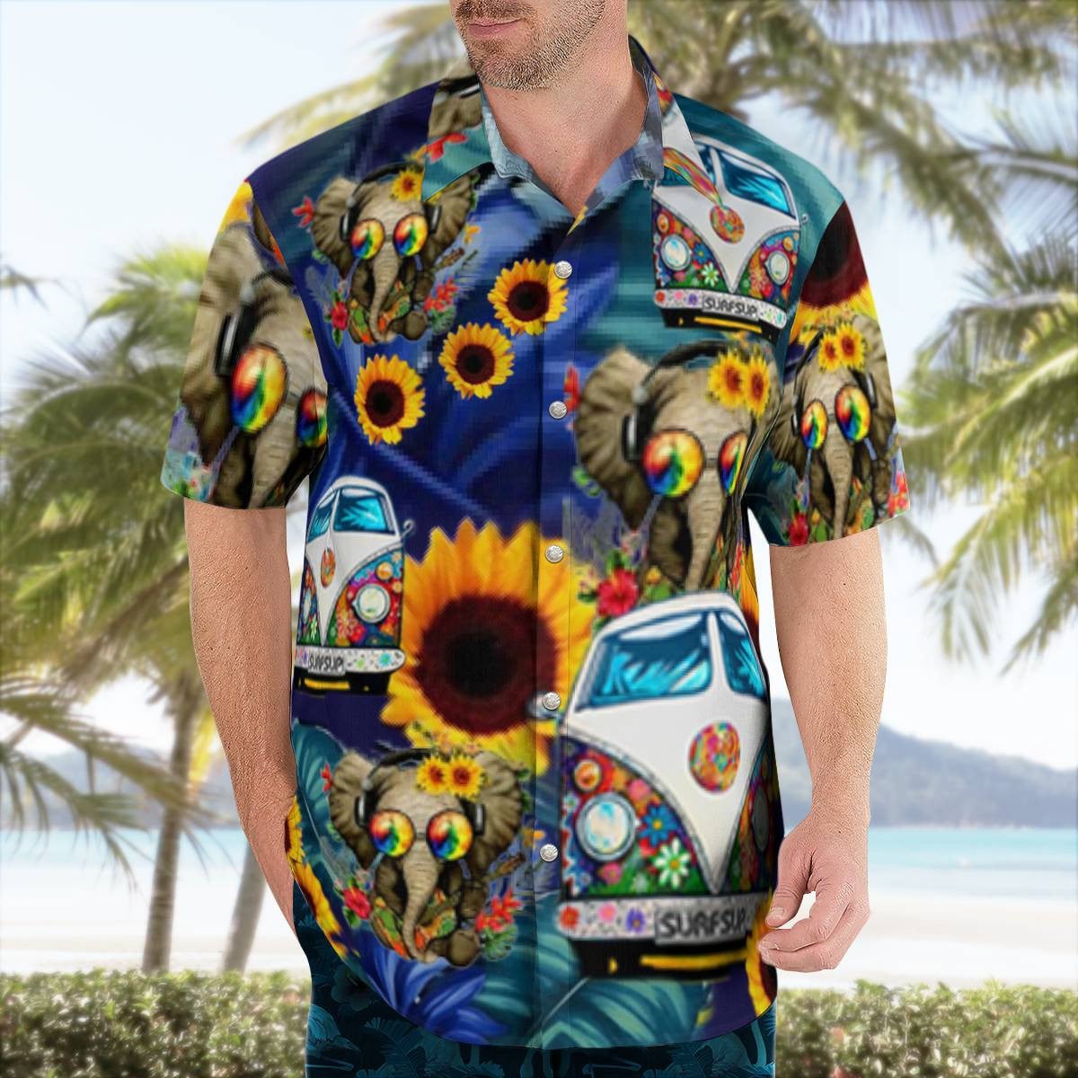 Elephant Hawaiian Shirt Unisex Streetwear Unique Birthday Gifts For Dad