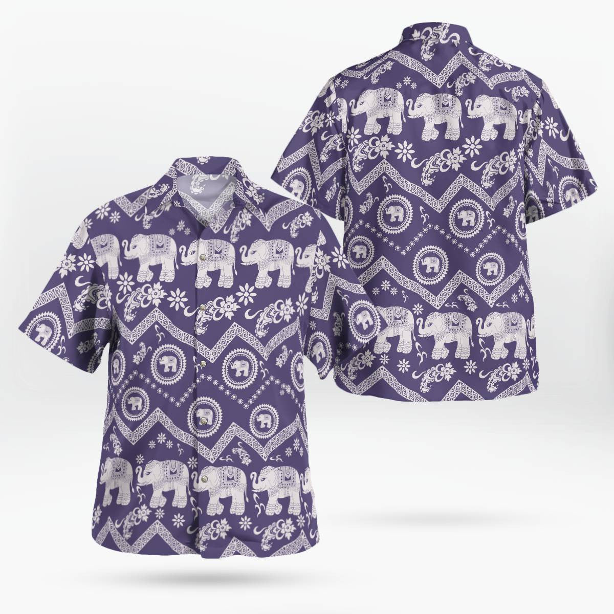 Elephant Hawaiian Shirt Unisex Streetwear Unique Birthday Gifts For Men Women