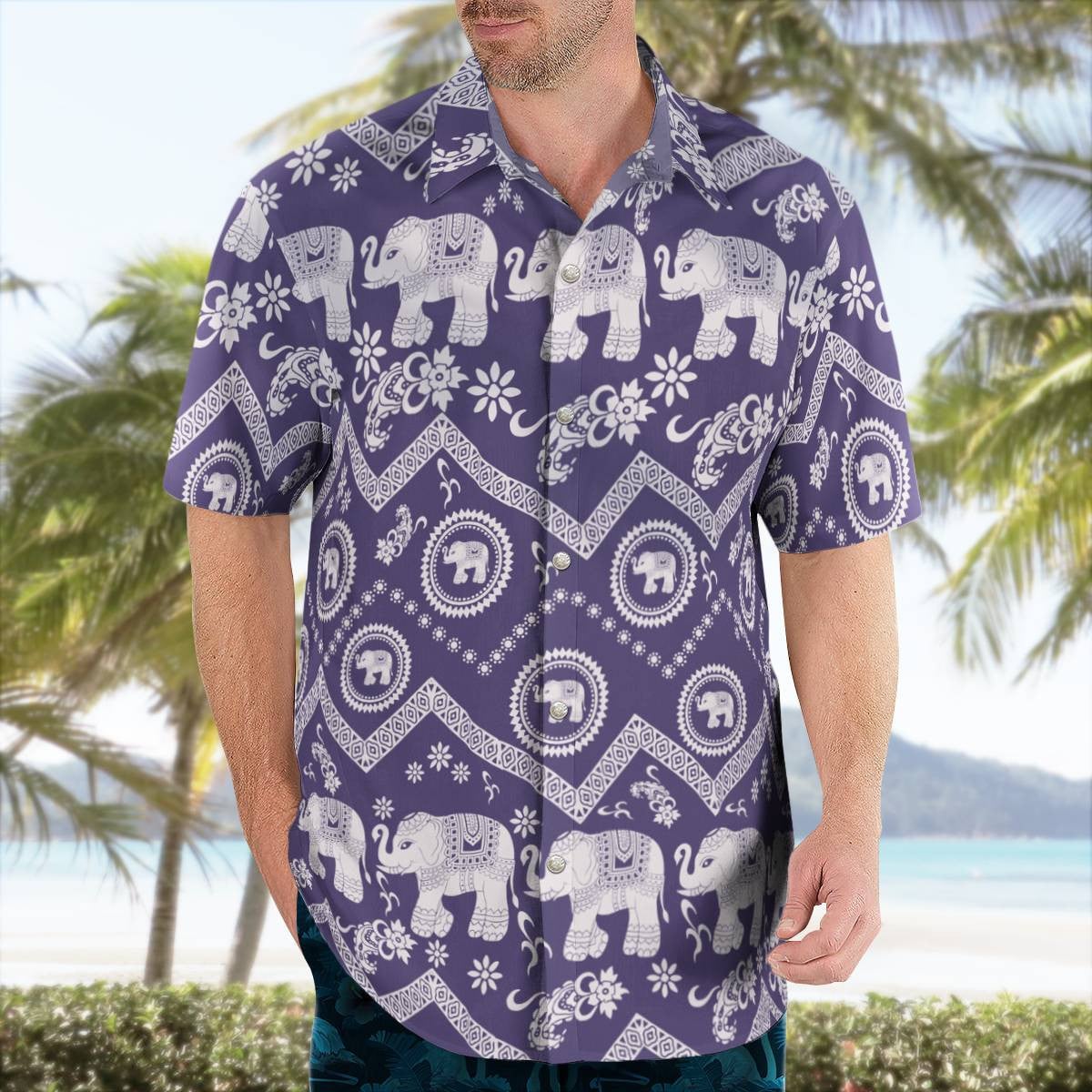 Elephant Hawaiian Shirt Unisex Streetwear Unique Birthday Gifts For Men Women