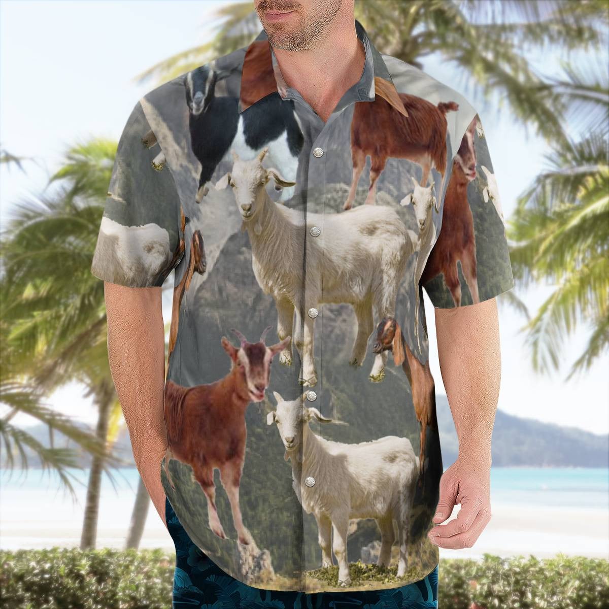Goat Hawaiian Shirt Unisex Streetwear Unique Gifts For Boyfriend