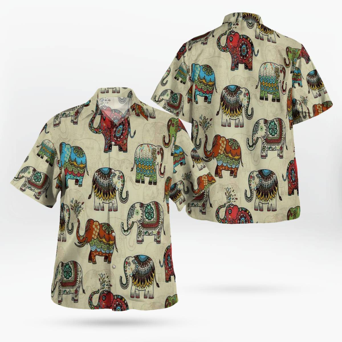 Elephant Hawaiian Shirt Unisex Streetwear Unique Gifts For Husband