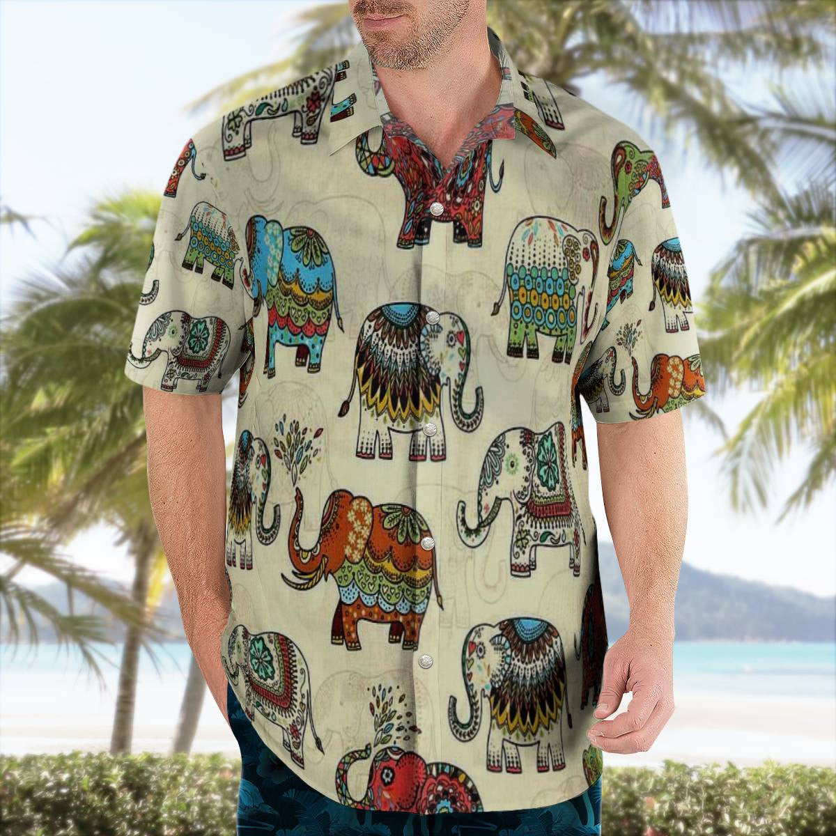 Elephant Hawaiian Shirt Unisex Streetwear Unique Gifts For Husband