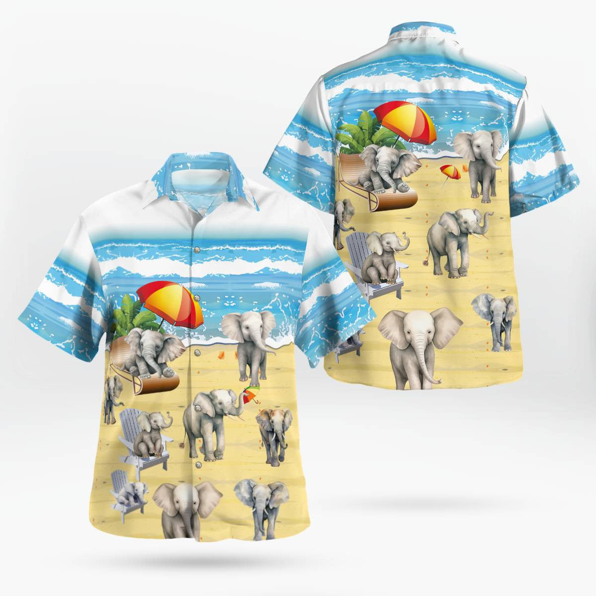 Elephant Hawaiian Shirt Unisex Streetwear Best Gifts For Men
