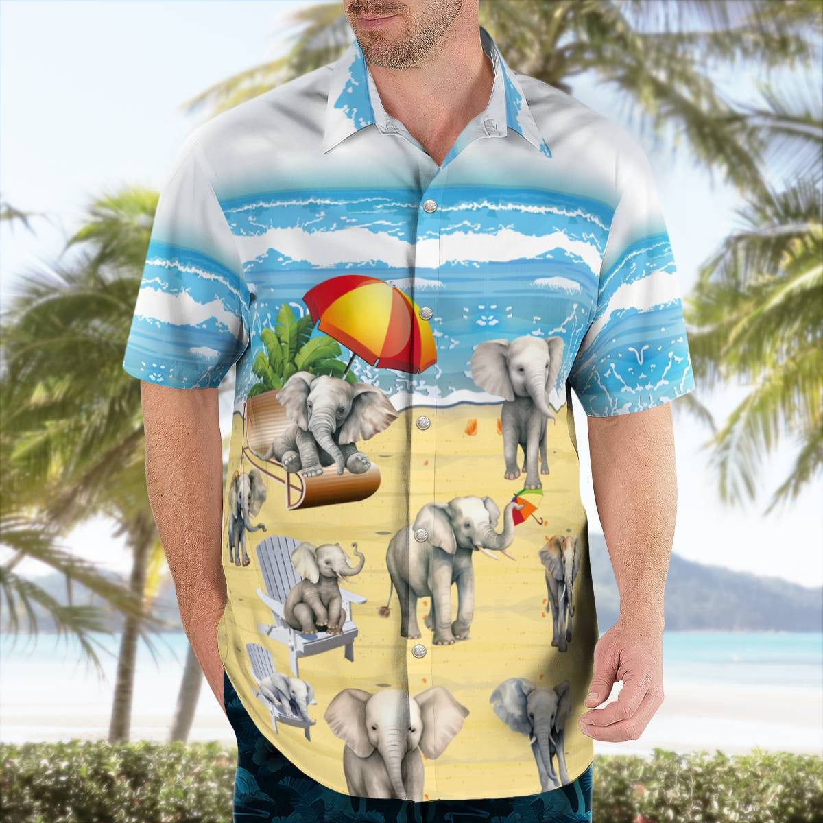 Elephant Hawaiian Shirt Unisex Streetwear Best Gifts For Men