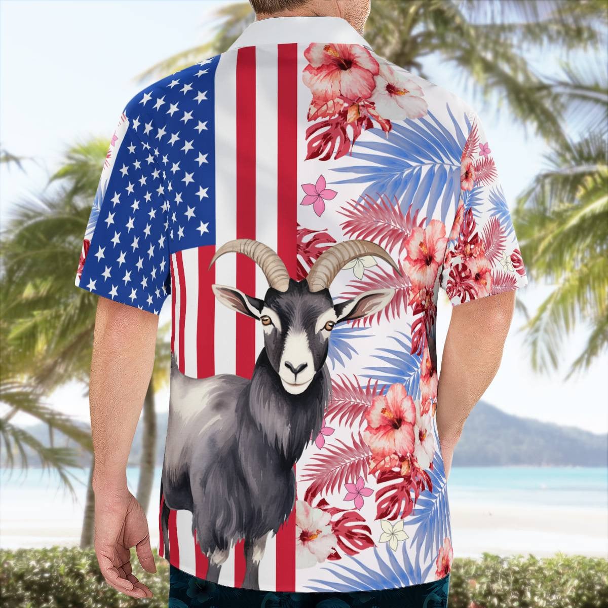Goat Hawaiian Shirt Unisex Streetwear Valentine Gifts For Him