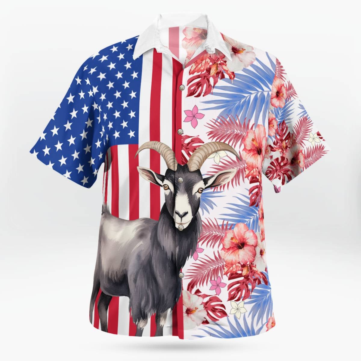 Goat Hawaiian Shirt Unisex Streetwear Valentine Gifts For Him